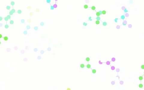 Light Blue, Red vector pattern with artificial intelligence network. Illustrazione stock