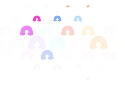 Light Blue, Red vector pattern with rainbow elements. Illustrazione stock