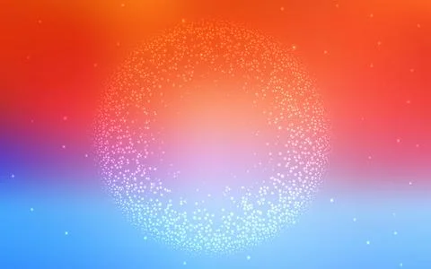 Light Blue, Red vector pattern with night sky stars. 스톡 일러스트