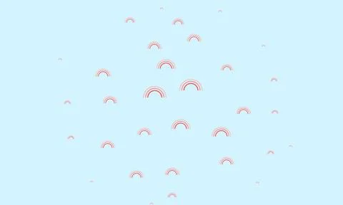 Light blue, red vector pattern with rainbow elements. Stock Illustration