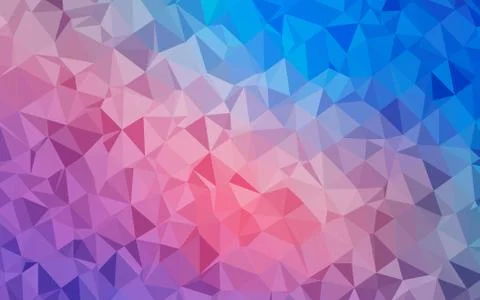 Light Blue, Red vector polygonal background. Stock Illustration