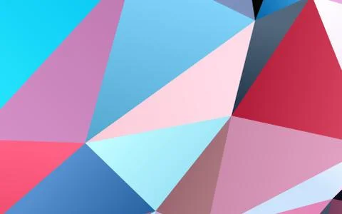 Light Blue, Red vector polygonal template. Stockillustratie