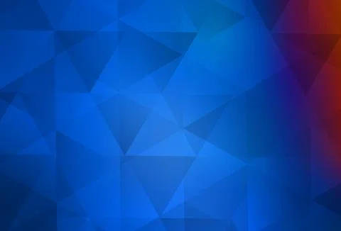 Light Blue, Red vector shining triangular background. Illustrazione stock