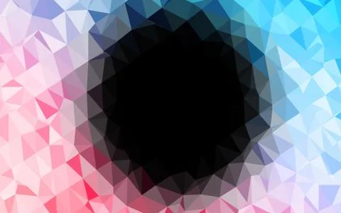 Light Blue, Red vector shining triangular template. 스톡 일러스트