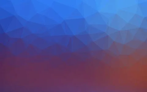 Light Blue, Red vector shining triangular template. Illustrazione stock