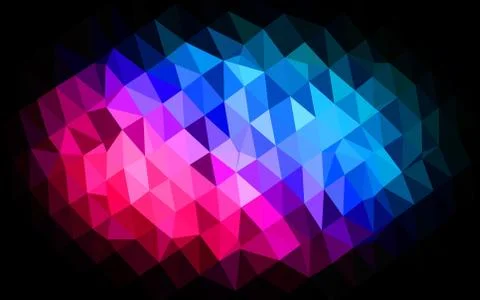Light Blue, Red vector shining triangular background. Illustrazione stock
