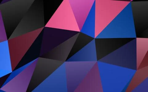 Light Blue, Red vector shining triangular pattern. Stock Illustration