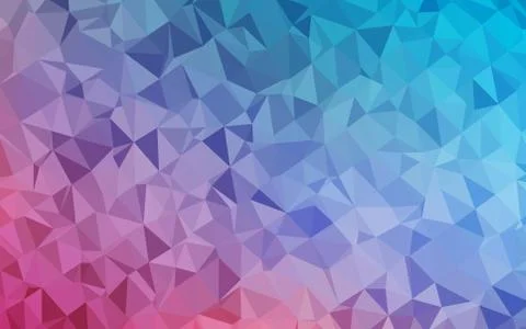 Light Blue, Red vector shining triangular pattern. Illustrazione stock