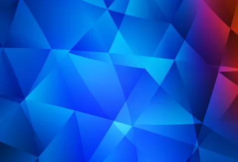 Light Blue, Red vector shining triangular layout. Stock Illustration