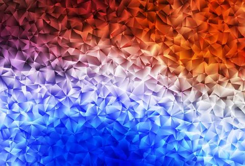 Light Blue, Red vector shining triangular background. Illustrazione stock