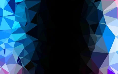 Light Blue, Red vector shining triangular pattern. Stockillustratie