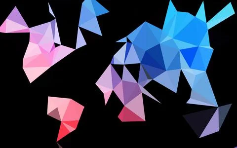 Light Blue, Red vector shining triangular template. Ilustración de archivo