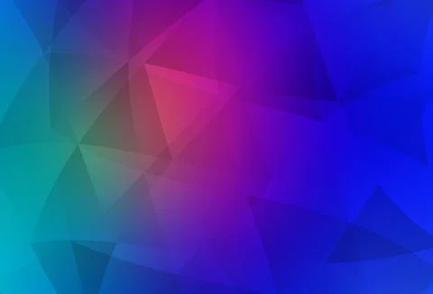 Light Blue, Red vector shining triangular background. Illustrazione stock