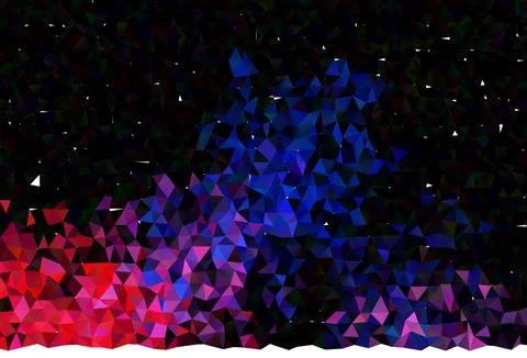 Light Blue, Red vector shining triangular template. Illustrazione stock