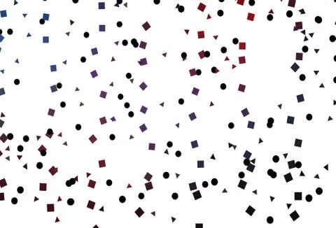Light Blue, Red vector template with crystals, circles, squares. Illustrazione stock