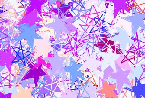 Light Blue, Red vector template with sky stars. Stock Illustration