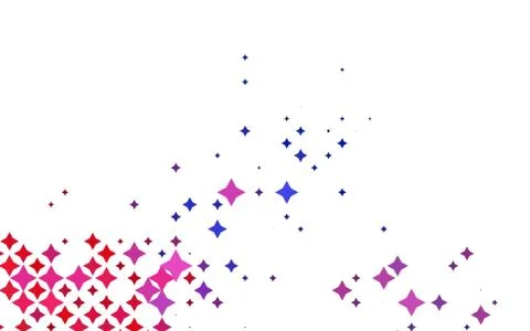 Light Blue, Red vector template with sky stars. Illustrazione stock