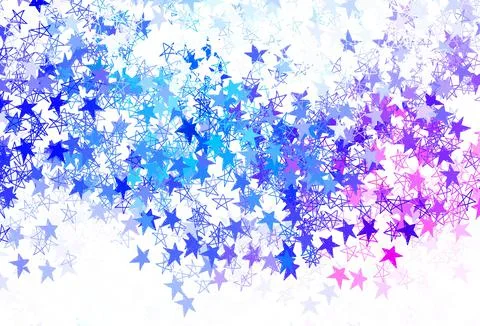Light Blue, Red vector template with sky stars. Stock Illustration