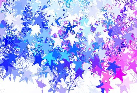 Light Blue, Red vector template with sky stars. Stock Illustration
