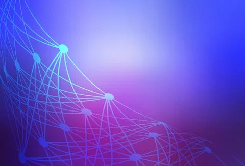 Light Blue, Red vector template with artificial intelligence structure. 스톡 일러스트