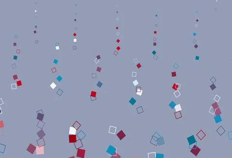 Light Blue, Red vector template with square style. Illustrazione stock