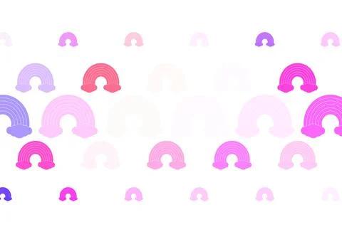 Light Blue, Red vector template with rainbow signs. Illustrazione stock