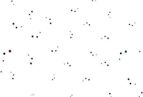 Light Blue, Red vector template with crystals, circles, squares. Stock Illustration