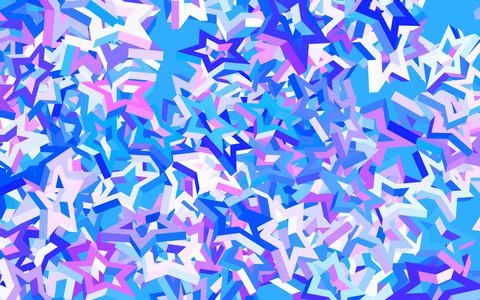 Light Blue, Red vector template with sky stars. Stock Illustration