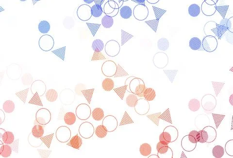 Light Blue, Red vector texture with triangular style with circles. Stockillustratie