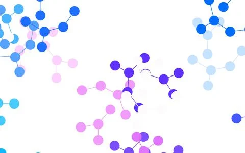 Light Blue, Red vector texture with artificial intelligence concept. Illustrazione stock