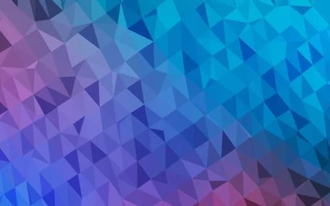 Light Blue, Red vector triangle mosaic template. 스톡 일러스트