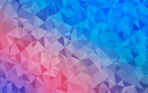 Light Blue, Red vector triangle mosaic cover. Stock Illustration
