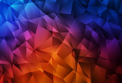 Light Blue, Red vector triangle mosaic background. イラスト素材