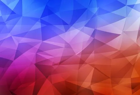 Light Blue, Red vector triangle mosaic template. Stock Illustration