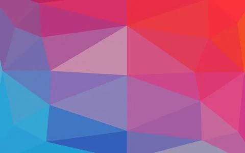 Light Blue, Red vector triangle mosaic template. 스톡 일러스트