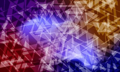 Light blue, red, yellow vector abstract polygonal background. イラスト素材