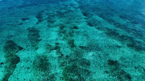 Light Blue Reef Drone, Philippines – Shallow Coral Water 4K Stock-Footage 328394325