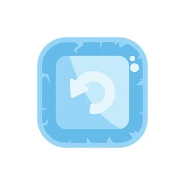Light blue refresh or reload icon showing a counter clockwise arrow Stock Illustration