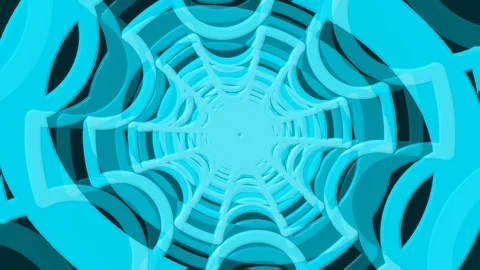 Light Blue Rotating Circle Cutout Stock Footage 100175754