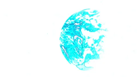 Light Blue Rotating Hemisphere on White Background A Video stock 133569371