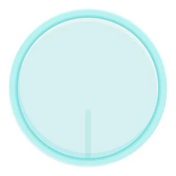 Light blue round button with vertical line showing progress Stock Illustration