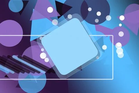 A light-blue rounded shield shape appears inside a thin outlined rectangle .. 스톡 일러스트