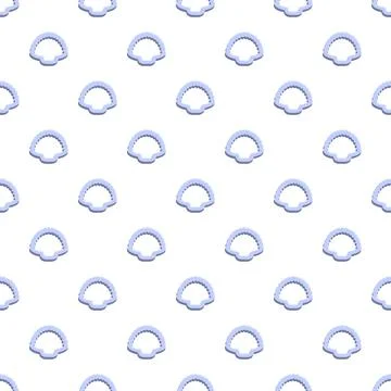 Light blue scallop seashell repeating pattern background Stock Illustration