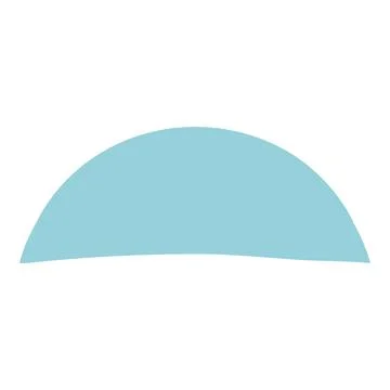 Light blue semicircle arc geometric shape element Stock Illustration