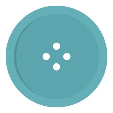 Light blue sewing button icon isolated Stock Illustration