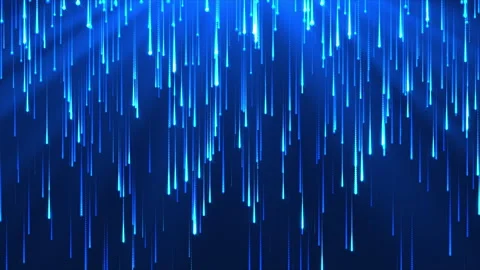 Light blue shining particles slowly falling on dark blue background Stock Footage 246721082