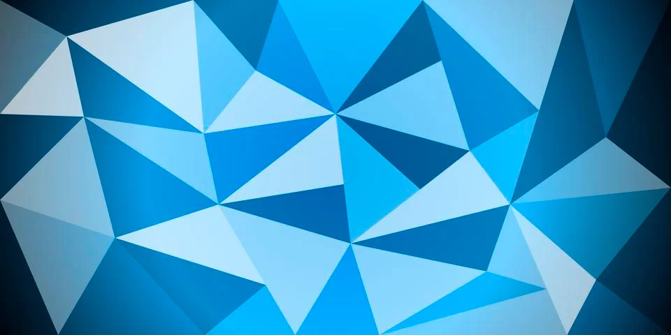 Light blue shining triangular pattern Low poly. The completely new template can Stock Illustration