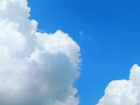 Light blue sky with clouds, horizontal photo Foto stock