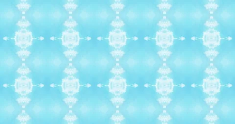 Light blue sky with fluffy clouds in elegancy mirror mosaic kaleidoscope pattern Video stock 269005635