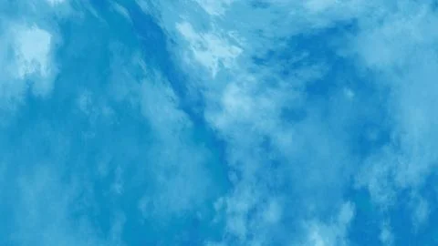 Light blue sky with fluffy white clouds Illustrazione stock